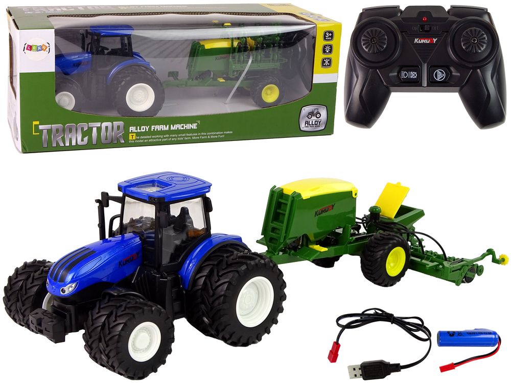 Traktor z dodatki na daljinsko vodenje 1:24