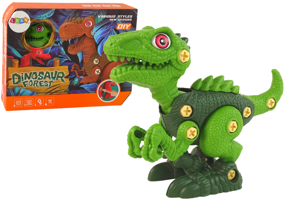 Gradbeni set DIY dinosaur zelen