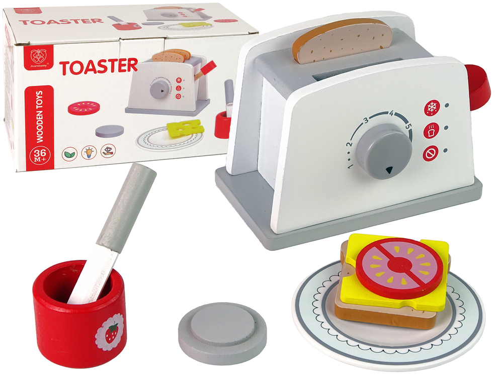 Leseni toaster z dodatki