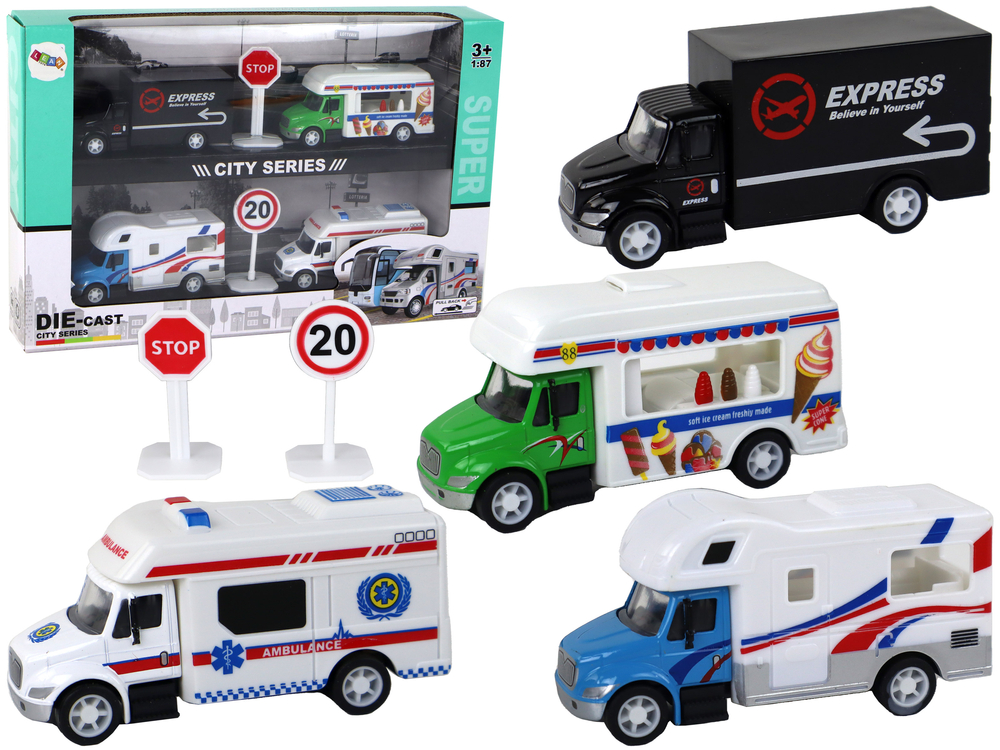 Set avtomobilčkov Kamper s trenjem 1:87