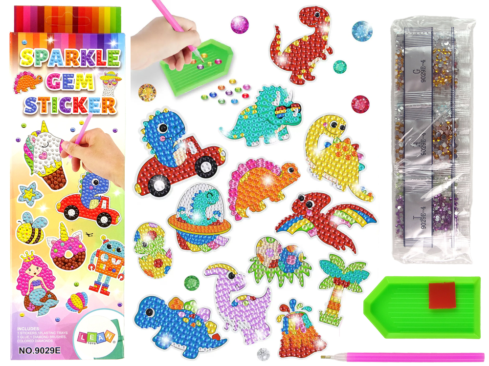 Komplet diamantnih nalepk dinozavri DIY