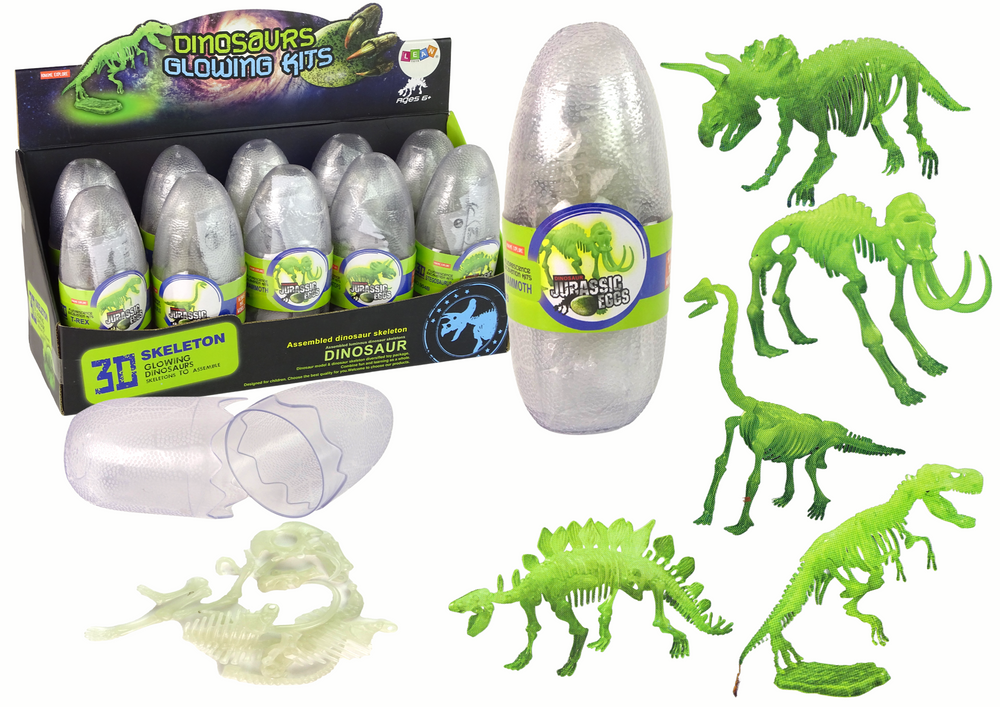 Svítící v temnotě 3D Skelet Dinosaurů Mamuta v Vejci