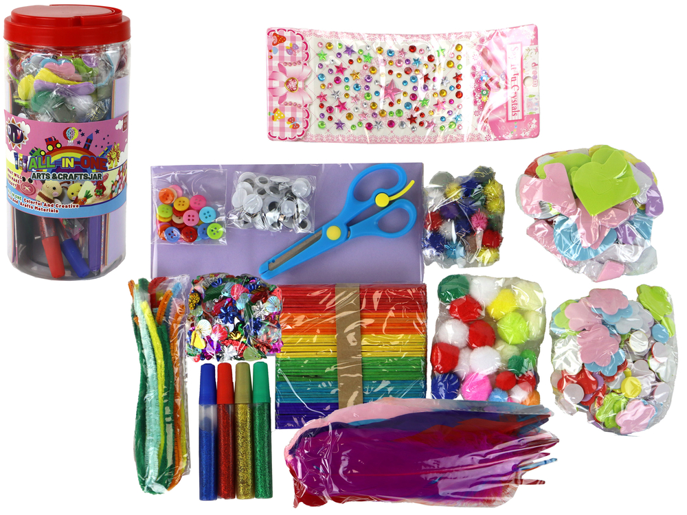 Ustvarjalni umetniški set DIY v posodi rdeča