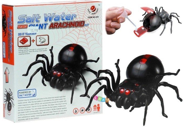 Ustvarjalni set Pavouk na slano vodo DIY črn