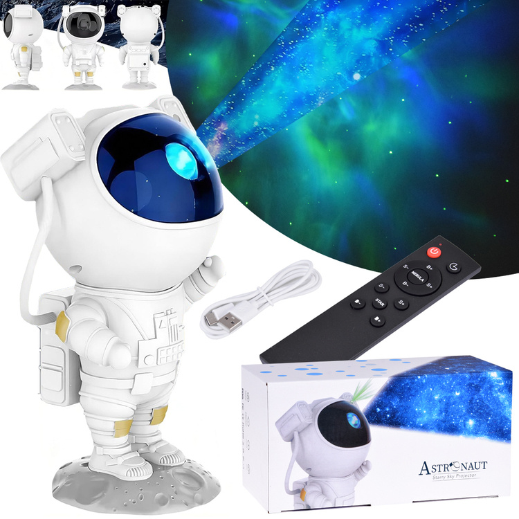 Astronavt projektor nočnega neba bel