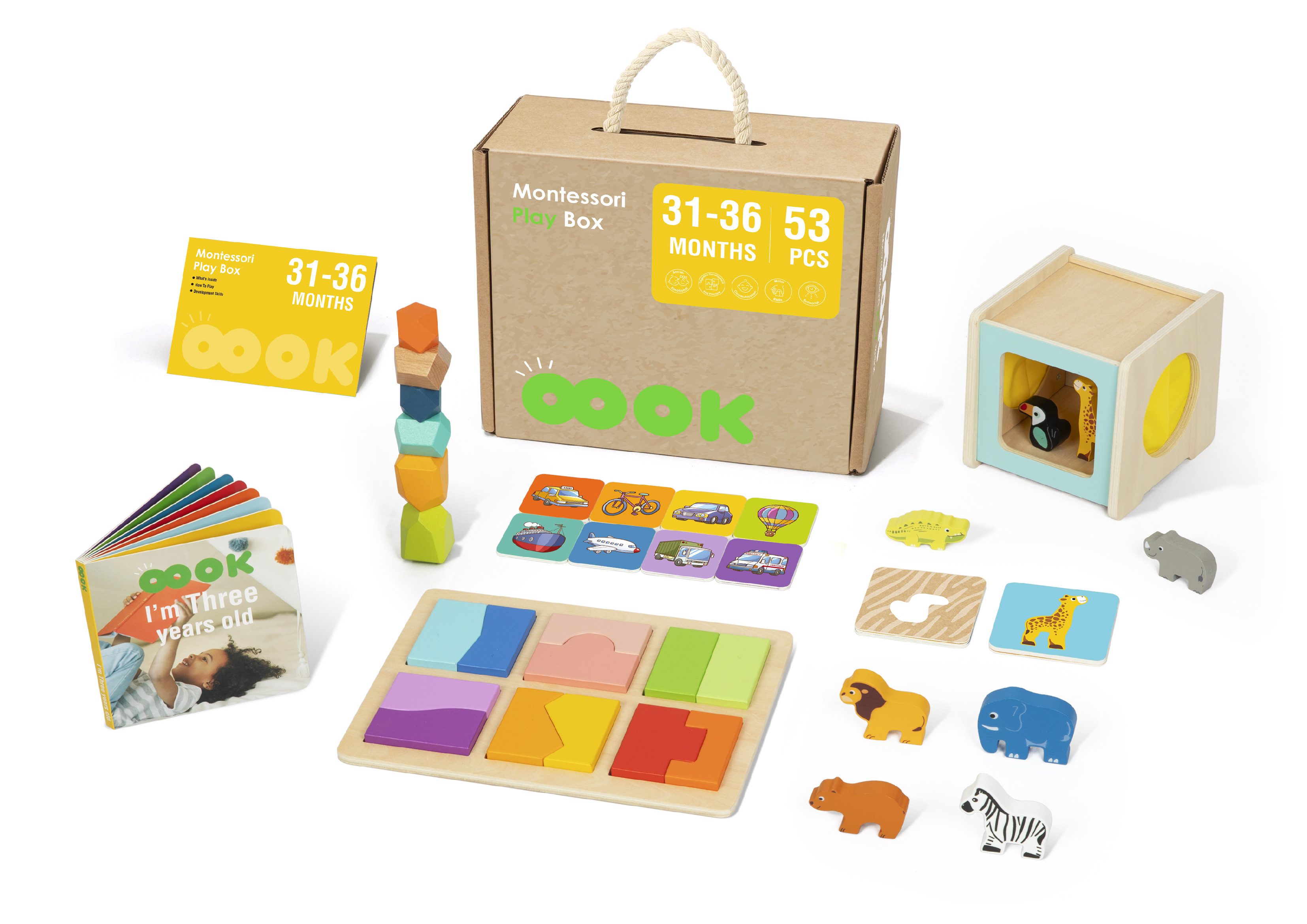 Montessori izobraževalna škatla za otroke 31-36 mesecev