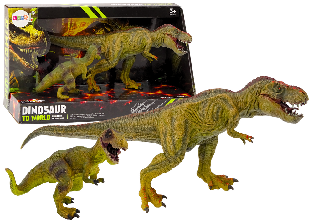 Figura dinosaurjev Tyrannosaurus z mladičem, komplet 2 kosa