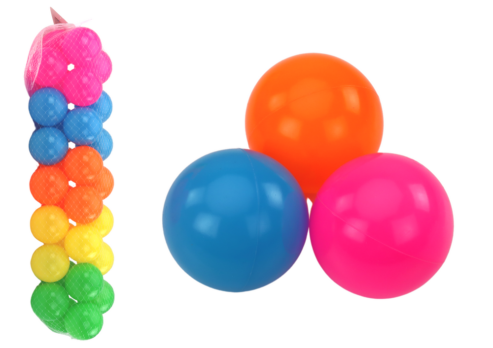 Set barvnih plastičnih žogic za bazen 7 cm 30 kos