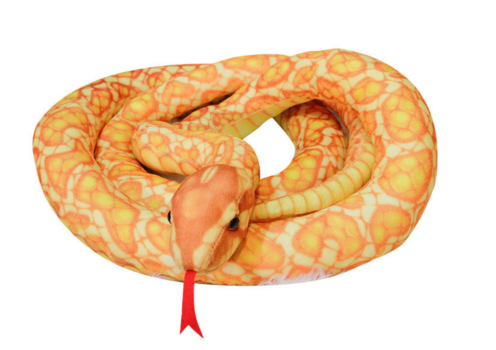 Plišasta kača 110 cm zlata