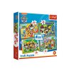 Puzzle 4 v 1 Holiday Paw Patrol Trefl 34395
