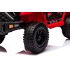 Električni avtomobilček OFFROAD rdeč 12V Visoka šasija, širok sedež, Vzmetene osi, 2,4 GHz Daljinski upravljalnik LED luči