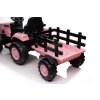 227361 22 detsky elektricky traktor s vleckou 12v 7ah ruzovy
