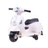 Dětská elektrická motorka skútr Vespa bílá03