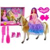 Lutka Princesa z belim ponijem in dodatki