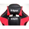 Gamingové křeslo K3 R-Sport červeno-černé pro hráče s masážní funkcí