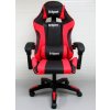 Gamingové křeslo K3 R-Sport červeno-černé pro hráče s masážní funkcí