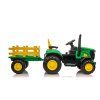 Dětský elektrický traktor s vlečkou 12V 7Ah zelený14