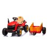 Dětský elektrický traktor BBH 030 s přívěsem červený16