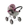 Otroški voziček za punčke siv z belimi zvezdicami