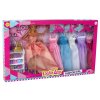 Lutka za otroke z dolgimi blond lasmi, omara, čevlji, obleka in dodatki roza