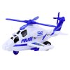 Policijski helikopter bel ali črn s trenjem pogon s svetlobo in zvokom