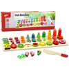 Izobraževalni set Lesena tabla Sortiranje Sadje Učenje matematike