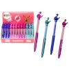 Kemični svinčnik s flamingom in diamantnimi okraski modra polnitev 0,7 mm mix