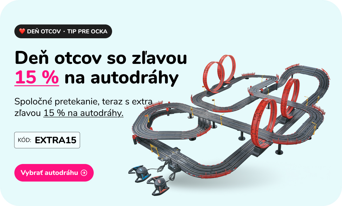 Deň otcov so zľavou 15 % na autodráhy