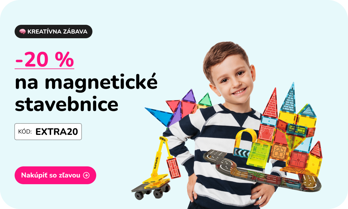 Magnetické stavebnice so zľavou 20 %