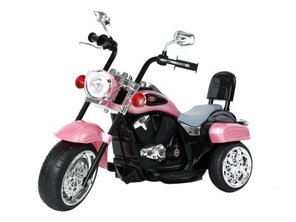 dětská elektrická motorka chopper růžová