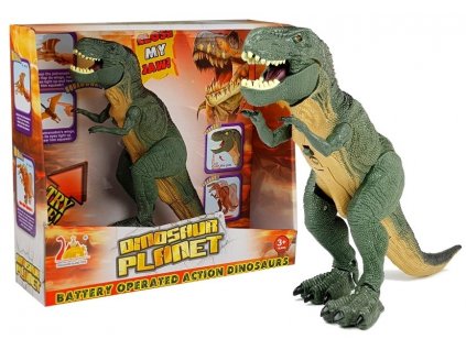 167126 dinosaurus tyranosaurus rex na baterie zeleny