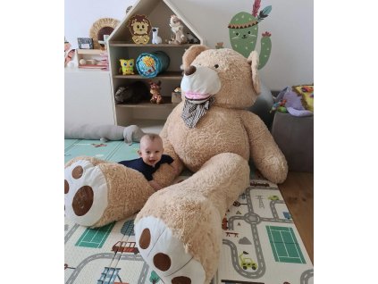 Velký plyšový medvěd Amigo béžový 190 cm