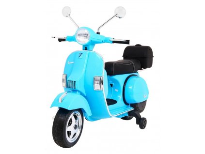 Dětský elektrický skútr Vespa modrý