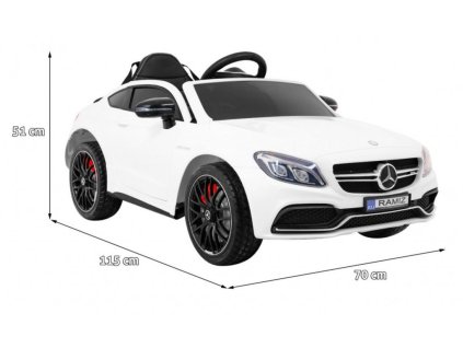 Elektrické autíčko Mercedes Benz C63 AMG bílé