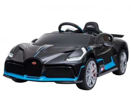 dětské elektrické autíčko bugatti divo lakované černé (3)