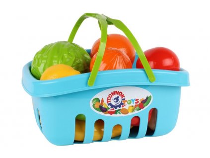 dětská sada potravin v košíku modrá1