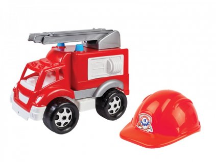 hasičské auto s žebříkem a helmou1