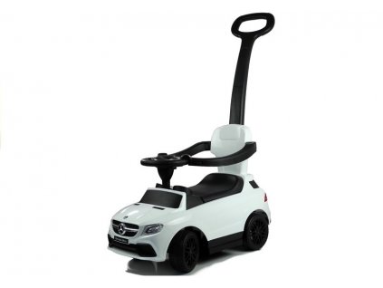 mamido Dětské odrážedlo Mercedes s vodící tyčí 3v1 bílé 3
