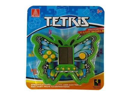 Kapesní elektronická hra Tetris motýl zelená1