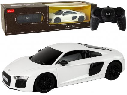 Elektrické autíčko R/C Audi R8 1:24 Rastar v bielej farbe