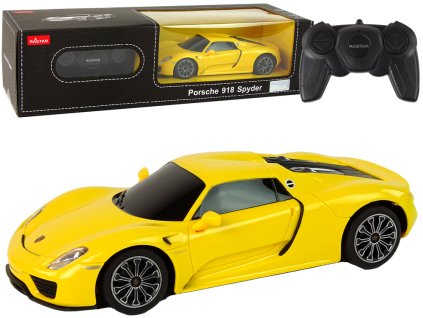 Elektrické autíčko R/C Porsche 918 1:24 Rastar v žltej farbe