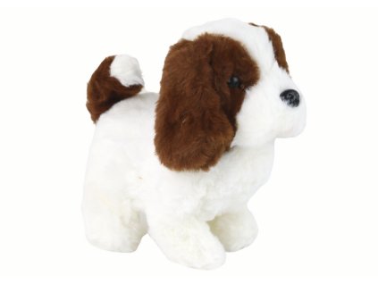 Interaktívna Hračka - Chodiaca Štekajúca Šteňa v Bielej a Hnedej Farbe