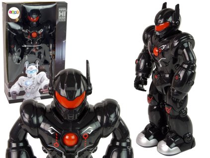 Interaktívny Robot Chodí, Vydáva Zvuky a Svieti - Čierny