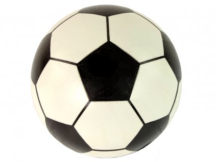 Veľká ľahká gumová lopta v bielej a čiernej farbe, 23 cm