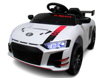 Elektrické autíčko Cabrio A1 v bielom prevedení s funkciou hojdania a diaľkovým ovládačom