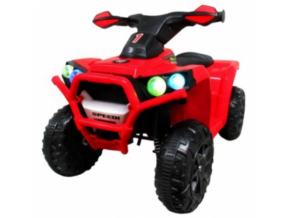 Elektrické štvorkolky Quad J8 v červenej farbe pre deti, s hudbou a osvetlením