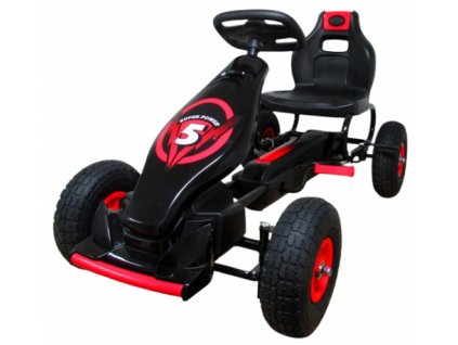 Go-kart G8 v červenom prevedení, detský go-kart s nafukovacími kolesami