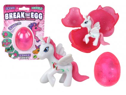 Praskajúce magické vajcia jednorožec ružové 6 cm