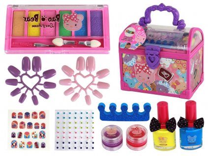 Sada Krásy Kufor Ružový DIY Make-up Nechty Príslušenstvo