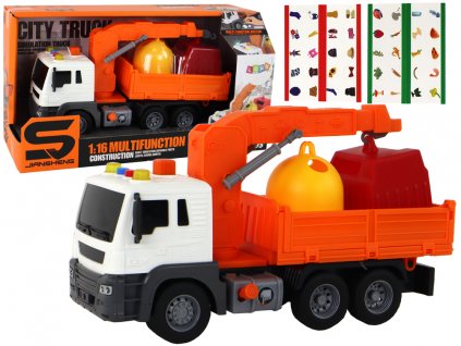 205694 sberne auticko 1 16 s jerabem a efekty oranzove